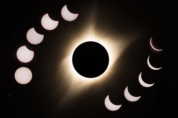 Total Solar Eclipse on August 21, 2017 with partial phases